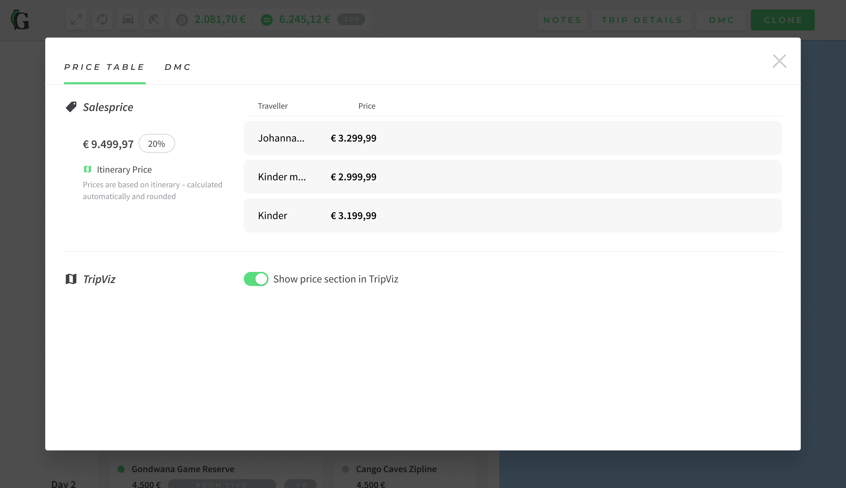 Employee experience page