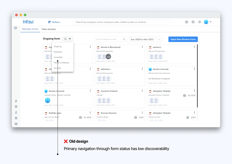 Primary navigation has low discoverability